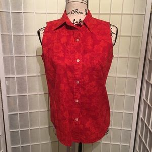 Ralph Lauren Size Small Sleeveless Floral Top EUC